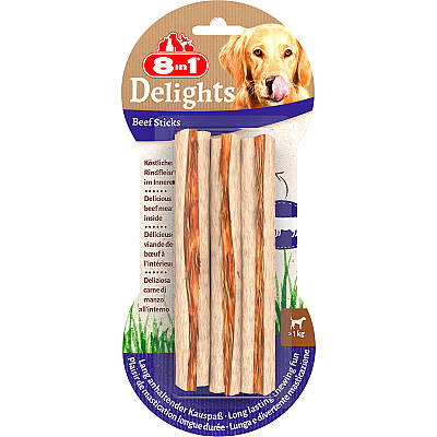 8in1 Delights Mal Ətli Çeynəmə Çubuqları 13 sm, 3 ədəd - 8 in 1