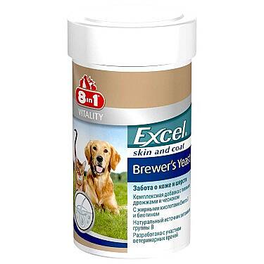 8in1 Excel Brewer's Yeastı Tabletləri – İtlər və Pişiklər üçün, 260 ədəd - 8 in 1