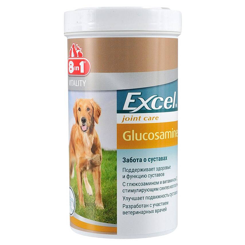 8in1 Excel Glucosamine – İtlərdə Oynaq və Bağların Dəstəklənməsi üçün, 110 ədəd - 1