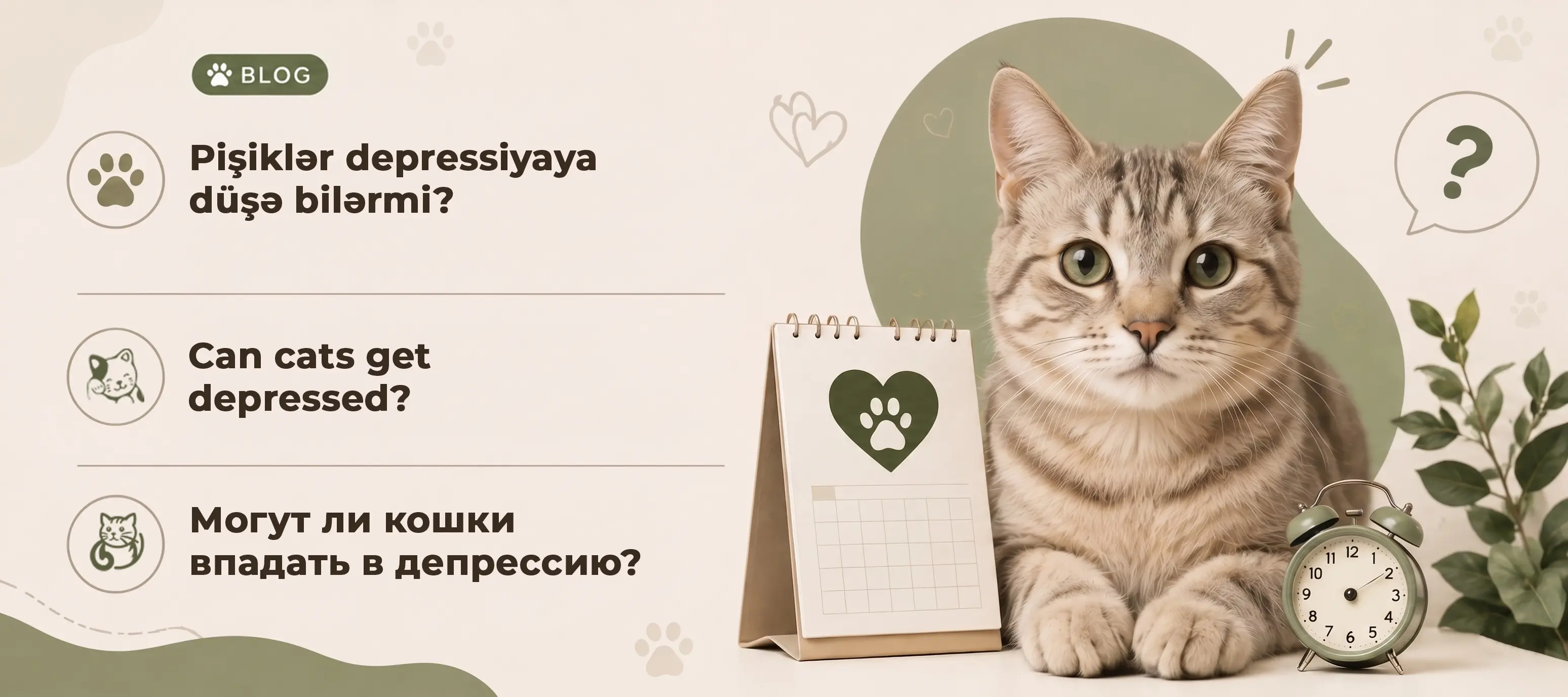 Pişiklər depressiyaya düşə bilərmi?