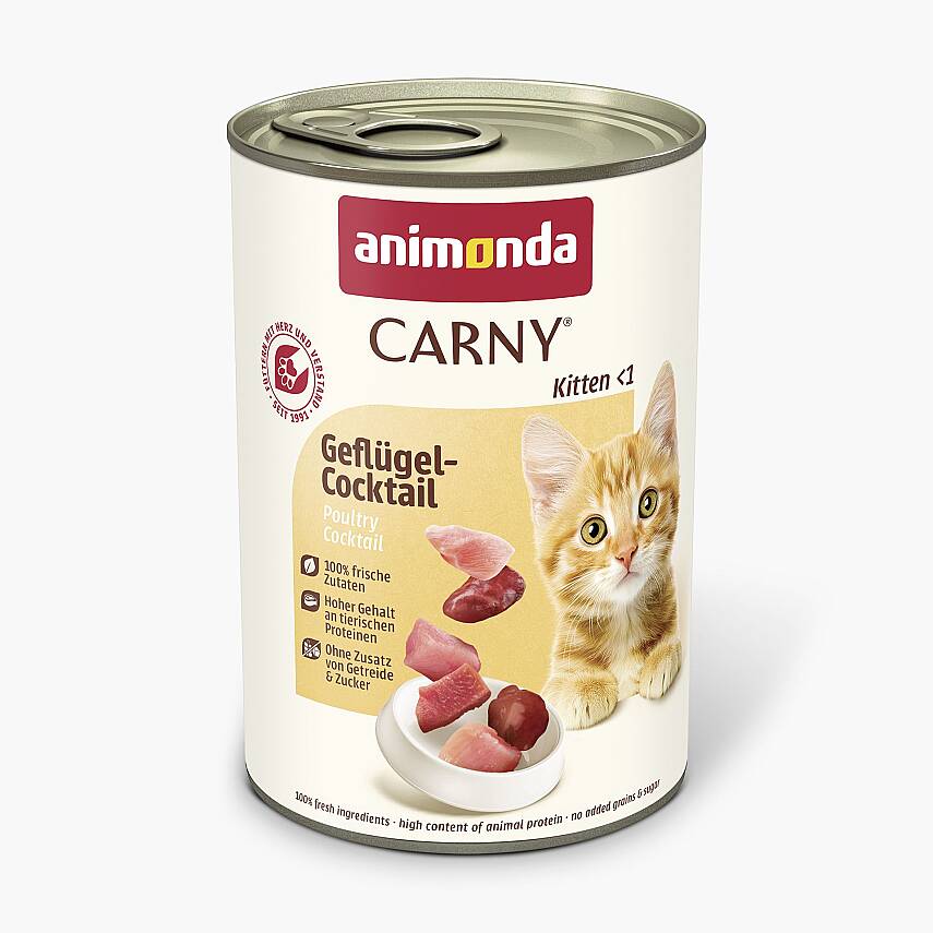 Animonda Carny Kitten Quş Ətli Kokteyl Pişik Balaları üçün Yaş Yem , 400 q - 1
