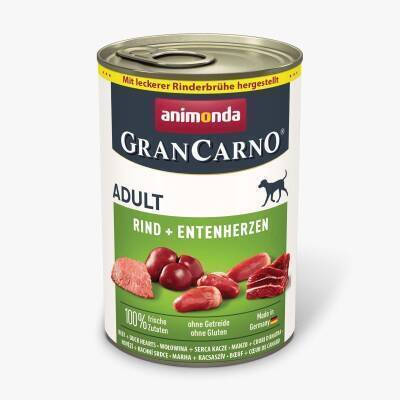 Animonda GranCarno Adult – Mal Əti və Ördək Ürəyiləri Konservi , 400 qr - 1