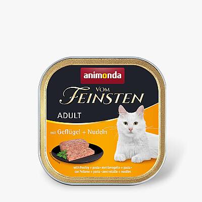 Animonda Vom Feinsten Adult – Quş Əti və Makaronlu Yaş Pişik Yemi, 100 qr - ANİMONDA