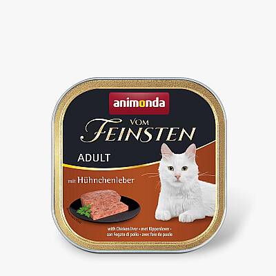 Animonda Vom Feinsten Adult – Toyuq Ciyəri ilə Yaş Pişik Yemi, 100 qr - ANİMONDA