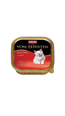 Animonda Vom Feinsten Bala pişiklər üçün paştetdə yaş yem, dana əti ilə, 100 qr - 2