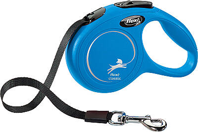 Flexi New Classic İtlər üçün Lentli Ruletka, Mavi, 3 m / 12 kq - TRIXIE