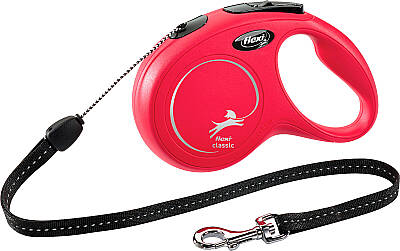 Flexi New Classic Troslu Ruletka, Qırmızı, 8 m / 12 kq - TRIXIE