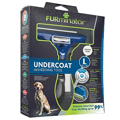 FURminator Qısa Tüklü Böyük İtlər üçün Alt Tük Darağı (L) - FURMINATOR