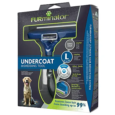 FURminator Uzun Tüklü Böyük İtlər üçün Alt Tük Darağı (L) - FURMINATOR