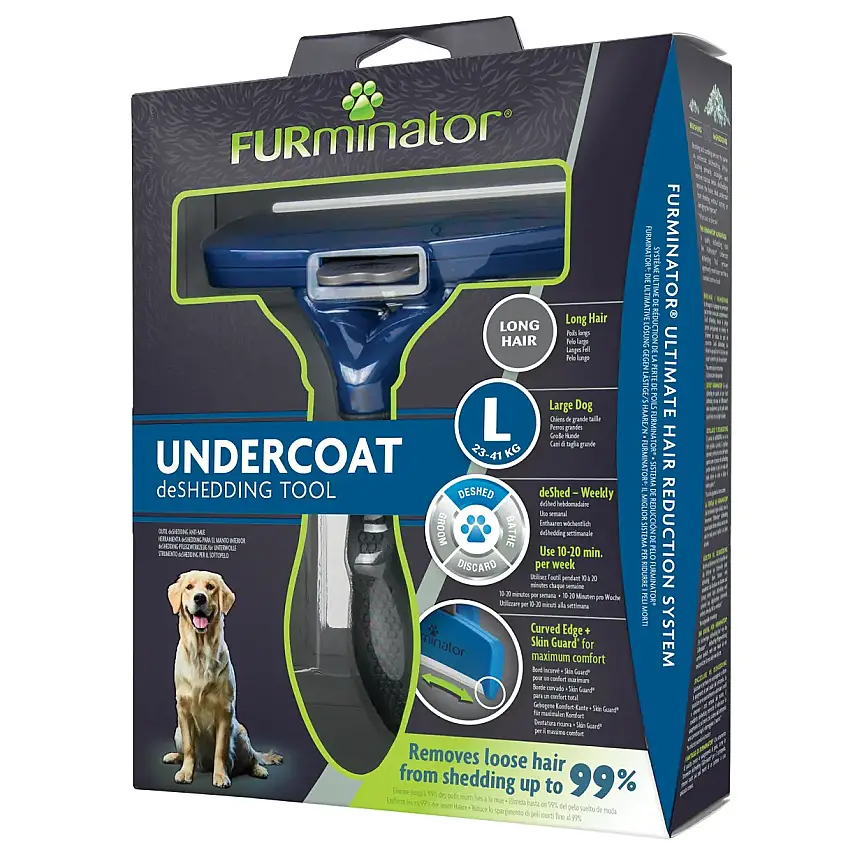 FURminator Uzun Tüklü Böyük İtlər üçün Alt Tük Darağı (L) - 1
