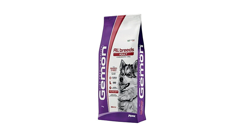 Gemon High Premium Adult All Breeds Beef with Rice / Bütün Cins Yetkin İtlər üçün Mal Ətli və Düyülü yem 1 kq - 1
