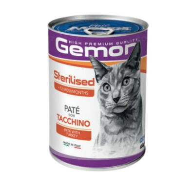Gemon Kısırlaşdırılmış (Sterilized) Pişik üçün Hinduşka Ətli Konserv 400 qr - GEMON