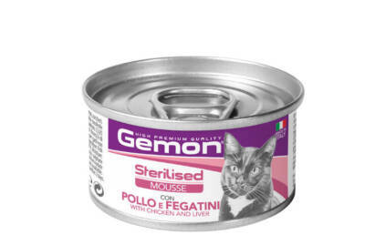 Gemon Kısırlaşdırılmış Yetkin Pişiklər üçün Toyuq ətli və Qaraciyərli Mousse, 85 qr - 2