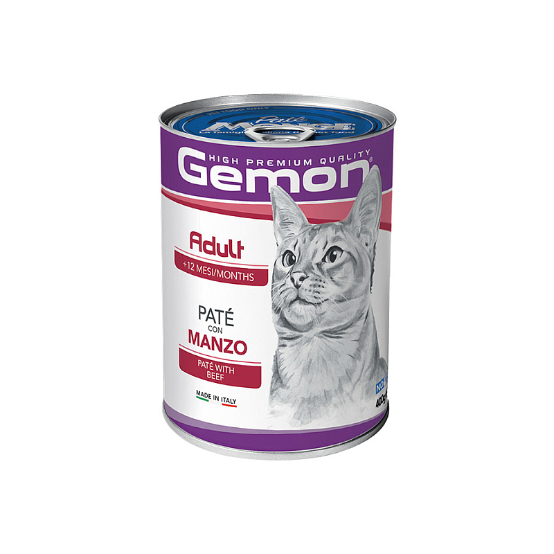 Gemon Yetkin Pişik üçün Mal Ətli Konserv 400 qr - 1