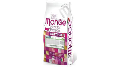 Monge Adult Natural Cat Food Superpremium Monoprotein with Rabbit / Yetkin pişiklər üçün Dovşan ətli yem 10 kq - MONGE