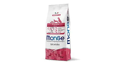Monge All Breeds Adult Monoprotein Mal Ətli və Düyülü İt Yemi 12 kq - MONGE