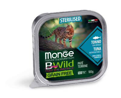 Monge Bwild Kısırlaşdırılmış (Steril) pişiklər üçün Tuna Balığlı Paştet 100 qr - 2