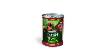 Monge Bwild Yetkin itlər üçün Quzu ətli Konserv 400 qr - MONGE