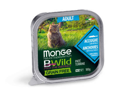 Monge Bwild Yetkin Pişiklər üçün Ançouslu Paştet 100 qr - 2