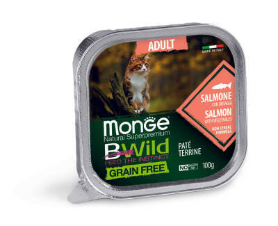 Monge Bwild Yetkin Pişiklər üçün Qızılbalıqlı Paştet 100 qr - MONGE