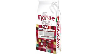 Monge Dog Food Mini Adult Lamb / Yetkin Kiçik Cins İtlər üçün Quzu Ətli Yem 15 kq - MONGE