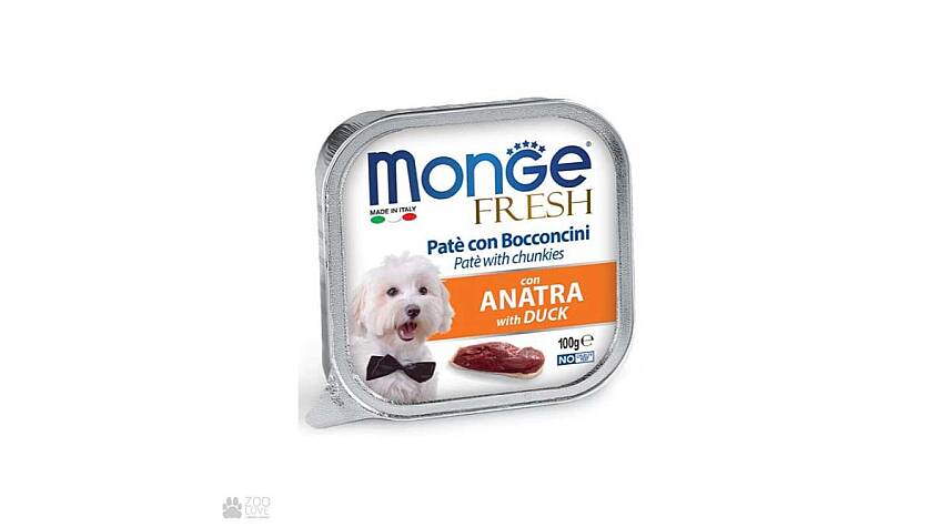 Monge Fresh Ördək Ətli İt üçün Paştet, 100 qr - 1