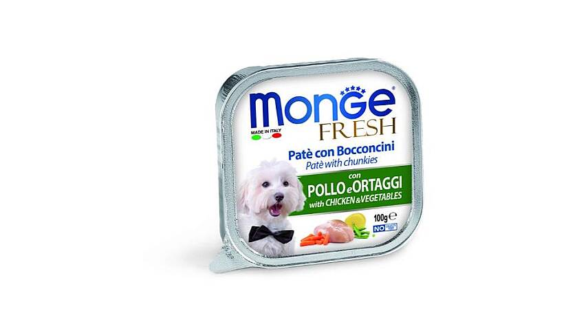 Monge Fresh Toyuq Ətli və Tərəvəzli İt üçün Paştet, 100 qr - 1