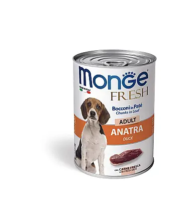 Monge Fresh Yetkin İtlər üçün Ördək Ətli Konserv 400 qr - MONGE