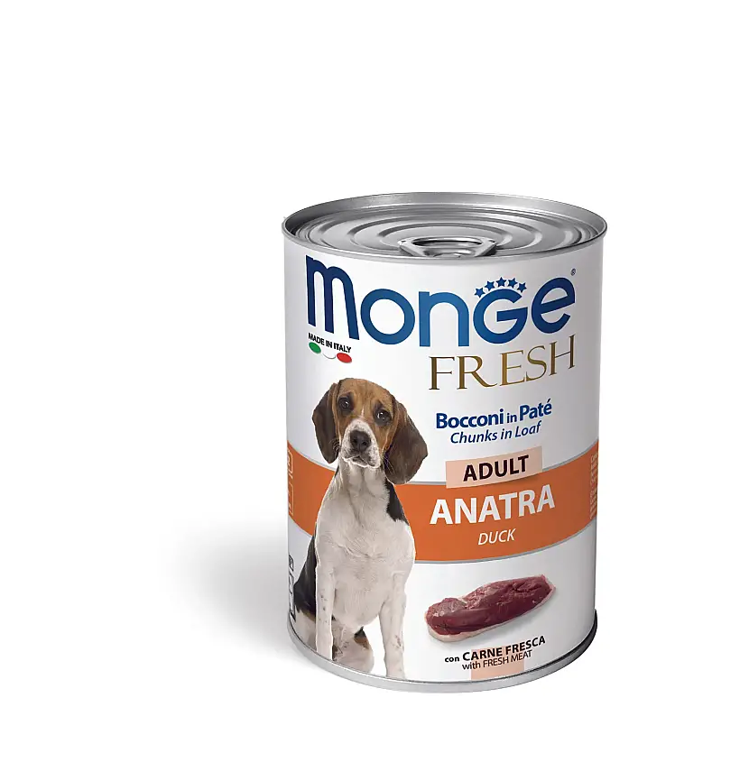 Monge Fresh Yetkin İtlər üçün Ördək Ətli Konserv 400 qr - 1