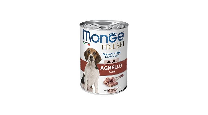 Monge Fresh Yetkin İtlər üçün Quzu Ətli Konserv 400 qr - 1