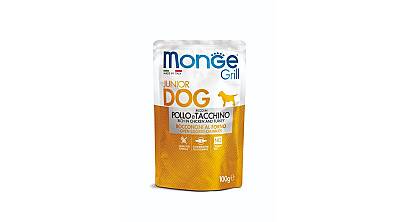 Monge Grill Bala İtlər üçün Toyuq və Hinduşka ətli yaş yem, 100 qr - MONGE