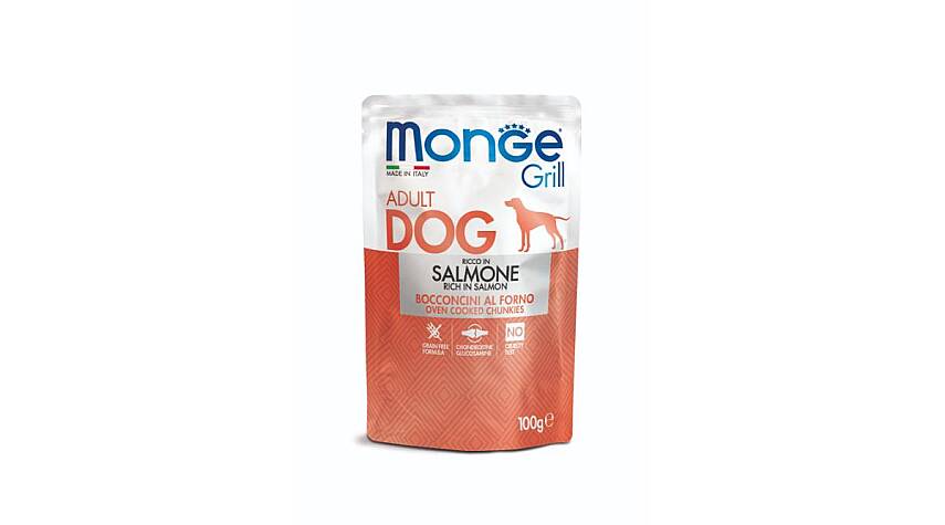 Monge Grill Yetkin İtlər üçün Qızılbalıqlı Yaş Yem, 100 qr - 1