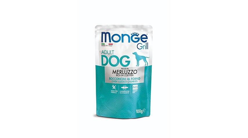 Monge Grill Yetkin İtlər üçün Treska Balığlı Yaş Yem, 100 qr - 1