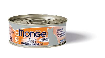 Monge Jelly Pişiklər üçün Tuna Balığı və Qızılbalıqlı yem 80 qr - MONGE