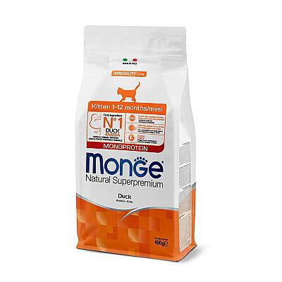 Monge Monoprotein Kitten Ördək Ətli Pişik Balaları üçün Quru Yem, 400 qr - MONGE