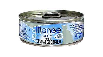 Monge Natural Sarıüzgəc Tuna və Çipura Balığlı Pişik Yeməyi, 80 qr - MONGE