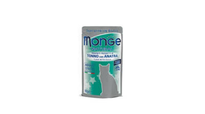 Monge Natural Tuna Balığı və Ördək Ətli Jelly sousunda Pişik Yeməyi, 80 qr - MONGE