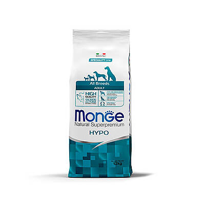 Monge Speciality Hypoallergenic Qızılbalıq və Tuna Ətli Yetkin İtlər üçün Quru Yem , 12 kq - MONGE