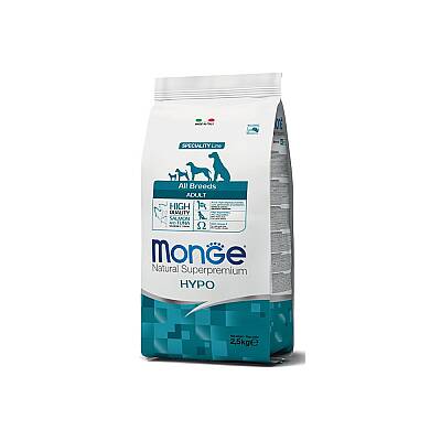 Monge Speciality Hypoallergenic Qızılbalıq və Tuna Ətli Yetkin İtlər üçün Quru Yem , 2.5 kq - MONGE
