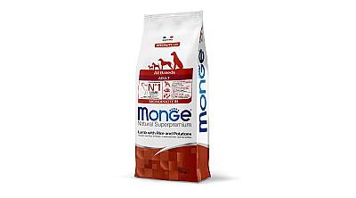 Monge Speciality Line All Breeds Adult Lamb / Bütün Cins Yetkin İtlər üçün Quzu Ətli və Kartoflu Yem 12 kq - MONGE
