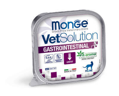 Monge VetSolution Gastrointestinal Grain Free Paşteti / Həzm Sisteminin Dəstəklənməsi üçün Taxılsız Pişik Yemi, 100 qr - MONGE