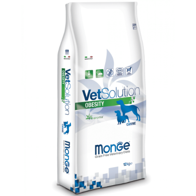 Monge VetSolution Grain Free Obesity İt Yemi / Çəki Nəzarəti və Piylənmənin İdarə Olunması üçün Taxılsız Yem 12 kq - MONGE