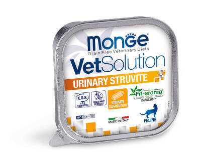 Monge VetSolution Urinary Struvite Paşteti / Sidik Yollarının və Struvit Daşlarının İdarə Olunması üçün Pişik Yemi, 100 qr - 1