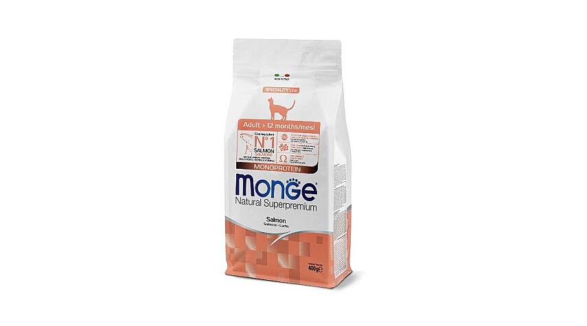 Monge Yetkin Pişiklər üçün Qızılbalıqlı yem 400 qr - 1