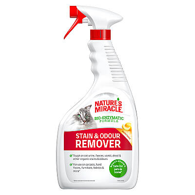 Natures Miracle Pişiklər üçün Təbiətin Möcüzəsi Ləkə və Qoxu Təmizləyicisi, 709ml - Natures Miracle
