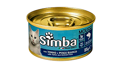 Simba Pişik üçün Tuna və Okean Balığı Mousse, 85 qr - SIMBA
