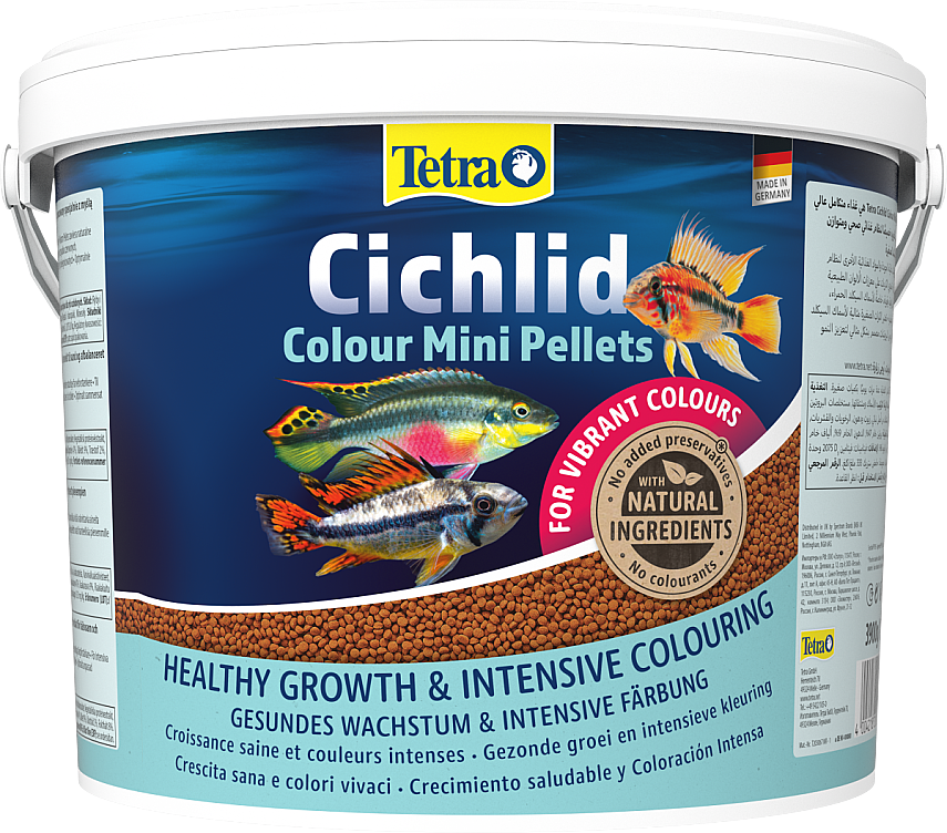 Tetra Cichlid Colour Pellets Mini Balıq Yemi 10l - 1