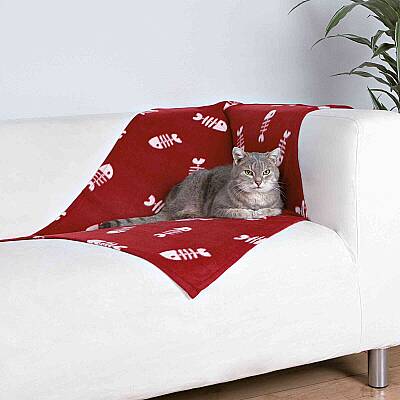 Trixie Beany itlər və pişiklər üçün yumşaq yorğan, Tünd Qırmızı / 100 x 70 sm - 2