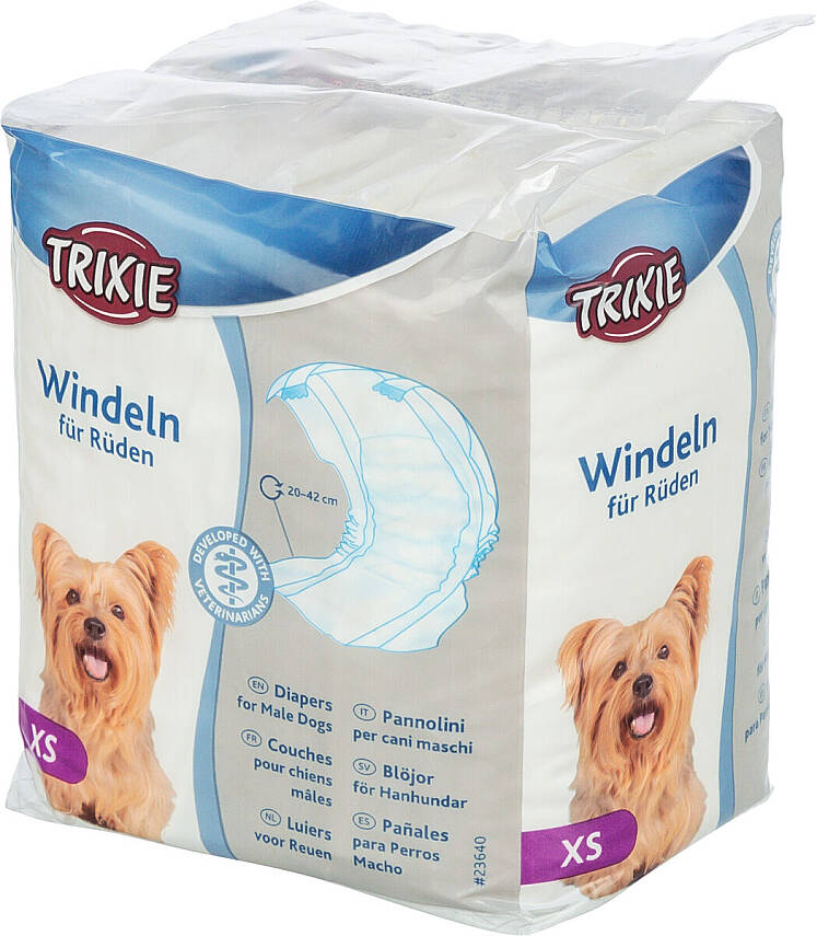 Trixie Erkək İtlər üçün Gigiyenik Bezlər 20-42 sm (XS) 12 ədəd - 1