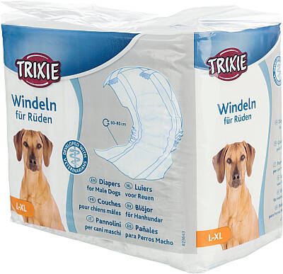Trixie Erkək İtlər üçün Gigiyenik Bezlər 60-80 sm (L-XL) 12 ədəd - TRIXIE